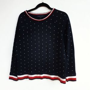 SOLD Tommy Hilfiger Sweatshirt Dark Blue Star Pattern